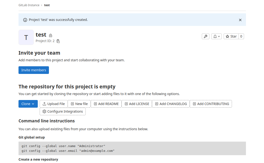 gitlab-new-project