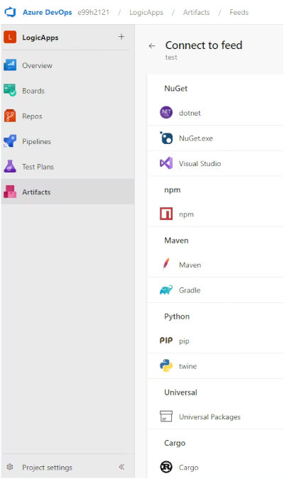 connect-to-azure-artifact-feed
